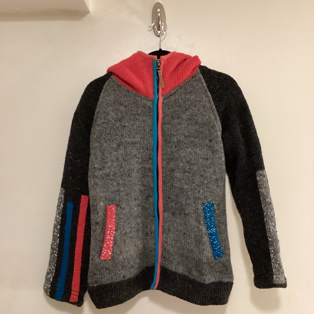 Kyber Outerwear Sweater Jacket Womens Medium Gray Wool Fleece Lined